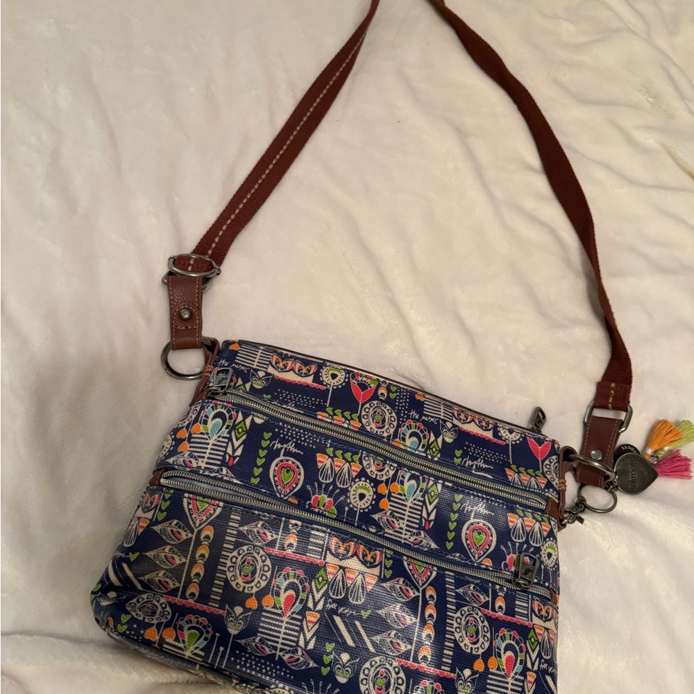 Sakroots Navy Multicolor Crossbody Bag